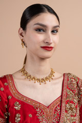 Gold Jadau Necklace Set5714 video